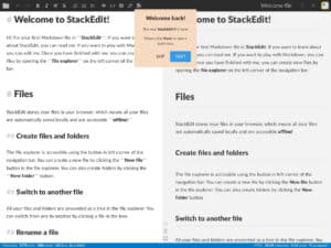 StackEdit Markdown Online Editor (& simple client-side wordprocessor)