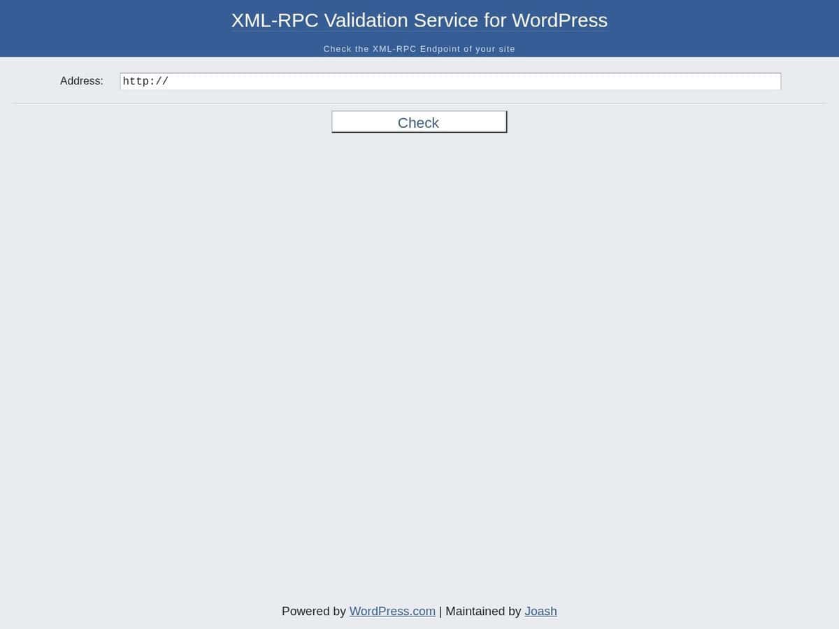 مدقق بروتوكول XML-RPC