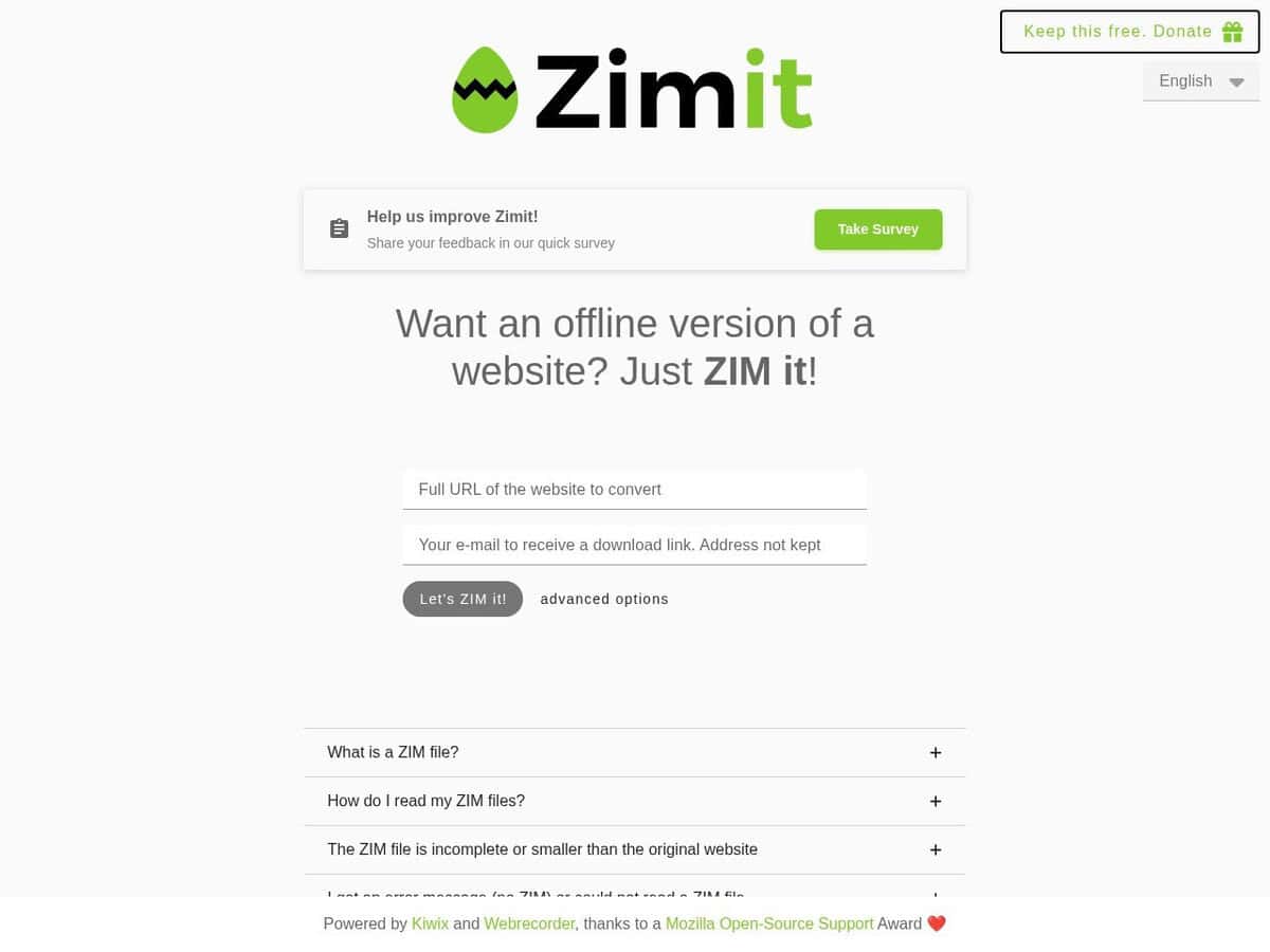 ZimIt (Ersteller von .zim-Archiven)