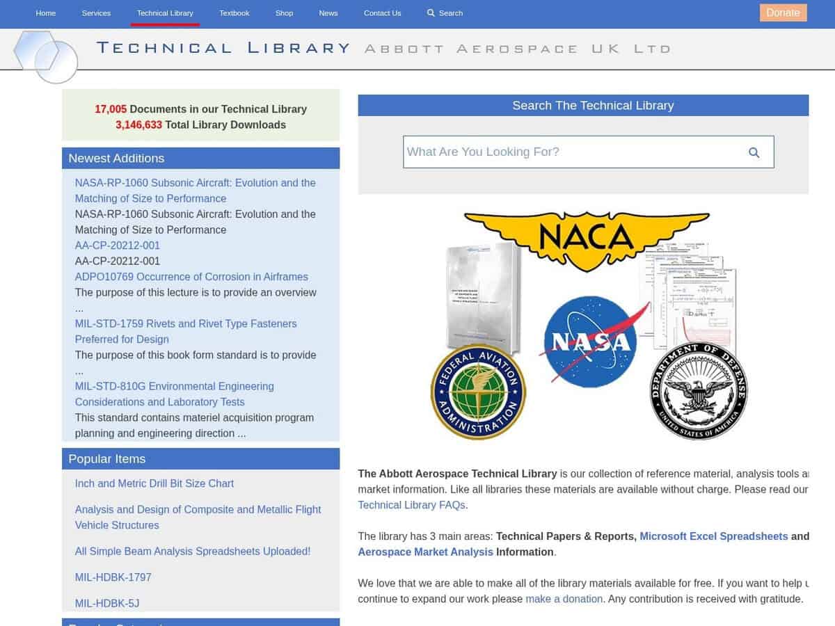 Biblioteca técnica de Abbott Aerospace