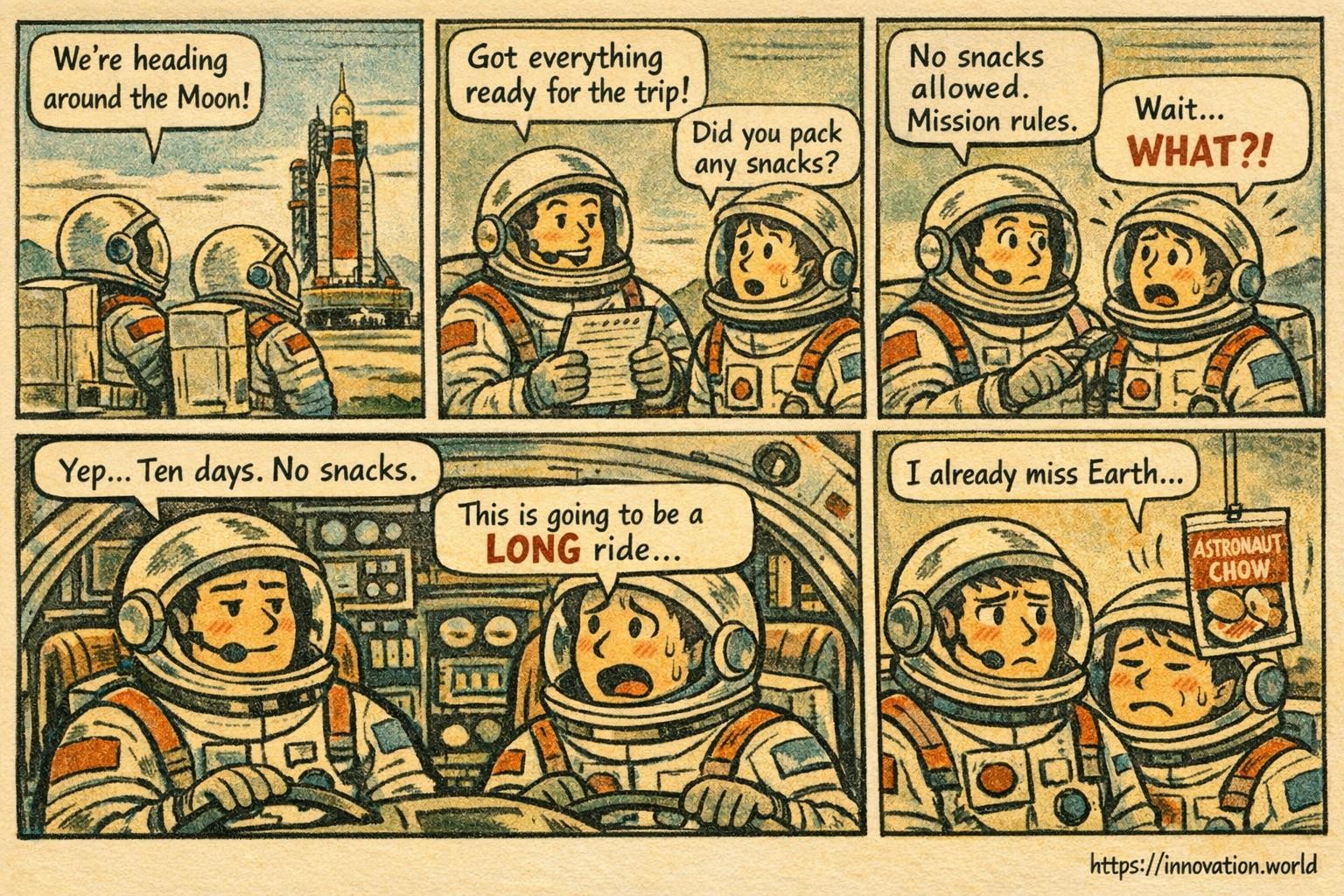 Lunar Road Trip, No Snacks Allowed