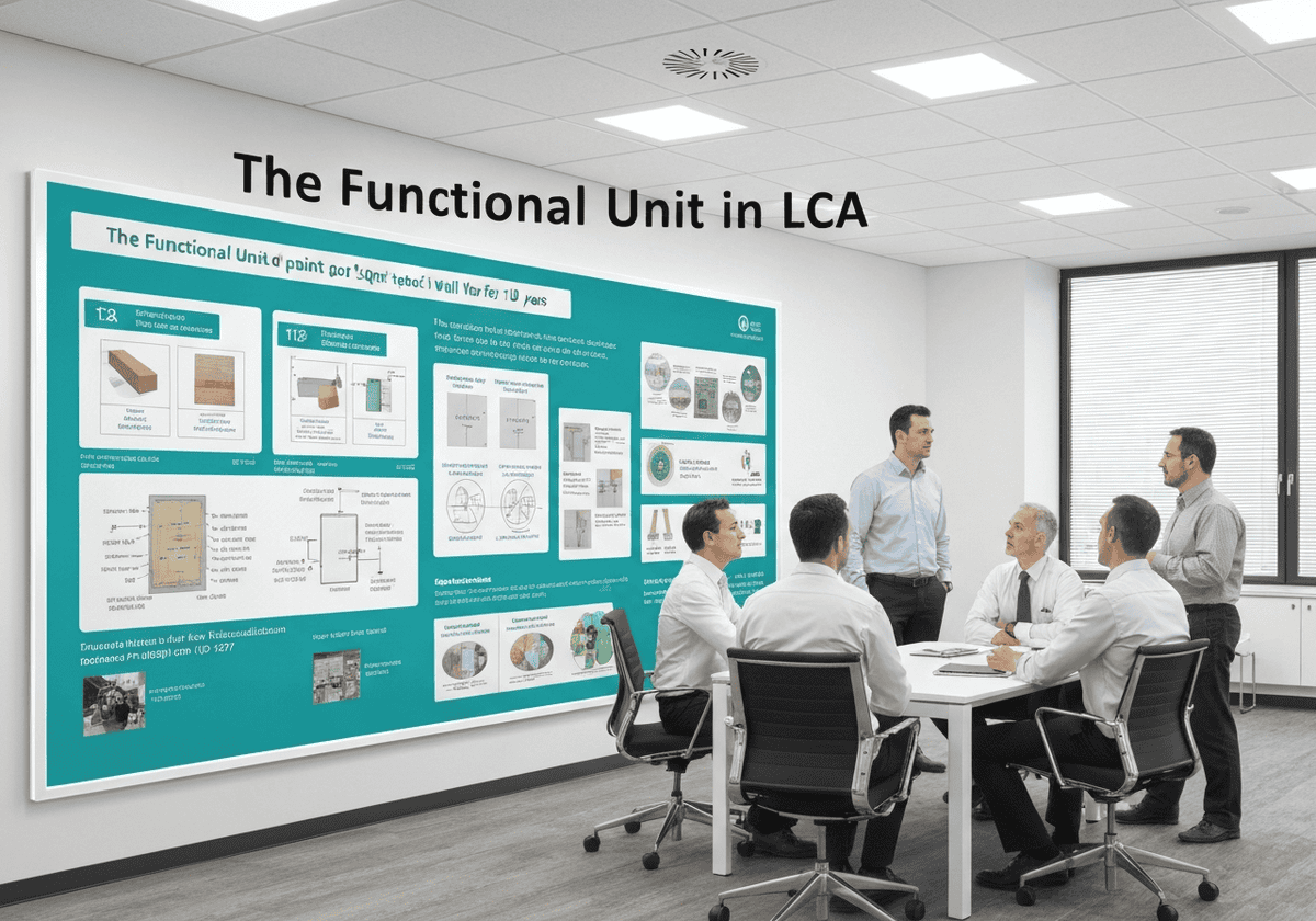 Environmental engineering office displaying the functional unit in Life Cycle Assessment.