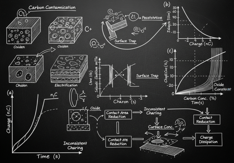 Carbon's Role in Surface Electrification