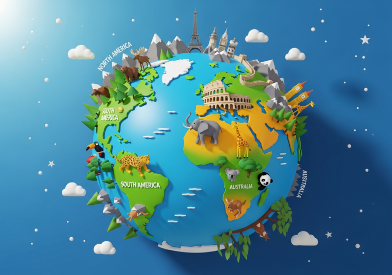 Continents of Nature's Wonders