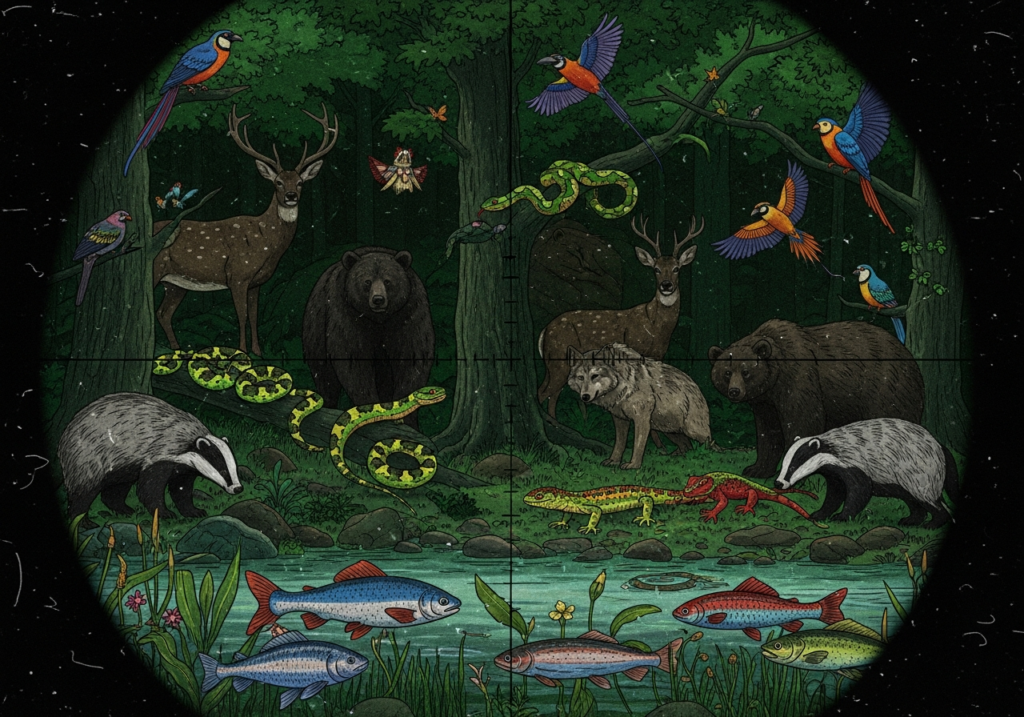 Muted Colors of Mammalian Life