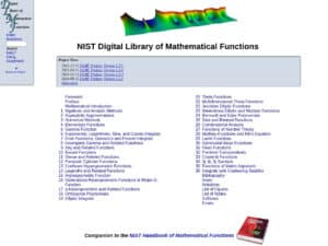NISTデジタル数学関数ライブラリ（DLMF）