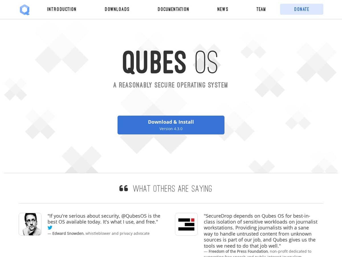 Qubes OS Secured Operating System