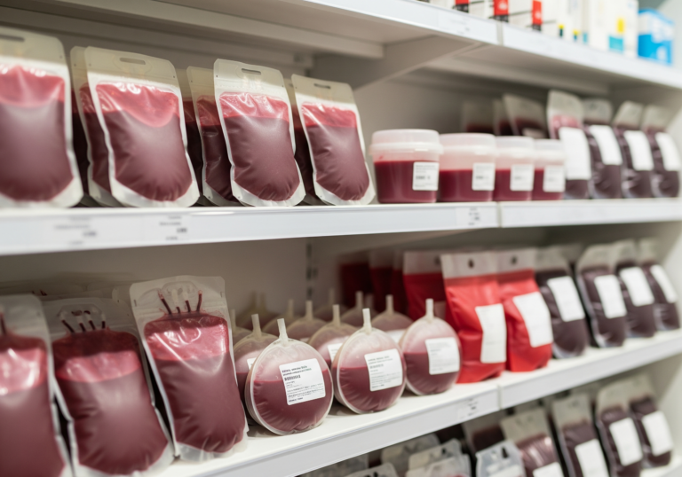 Diverse Blood Product Display
