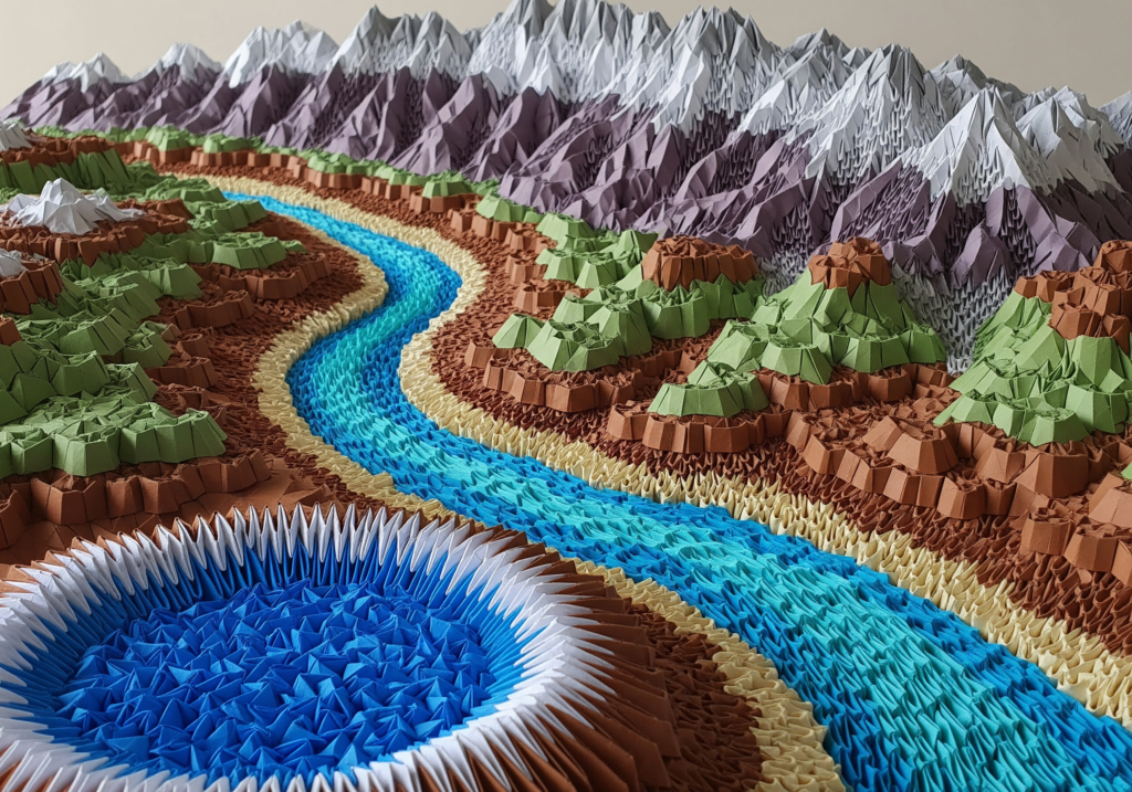 Origami River's Critical Flow