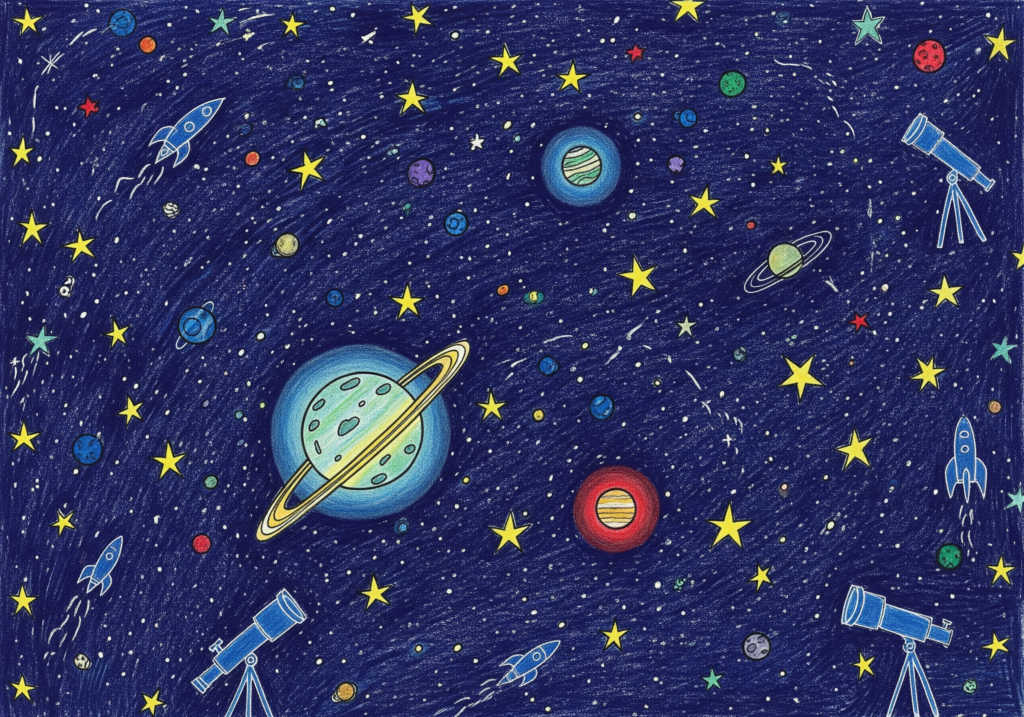 Child's Vision of Alien Worlds