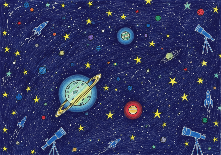 Child's Vision of Alien Worlds
