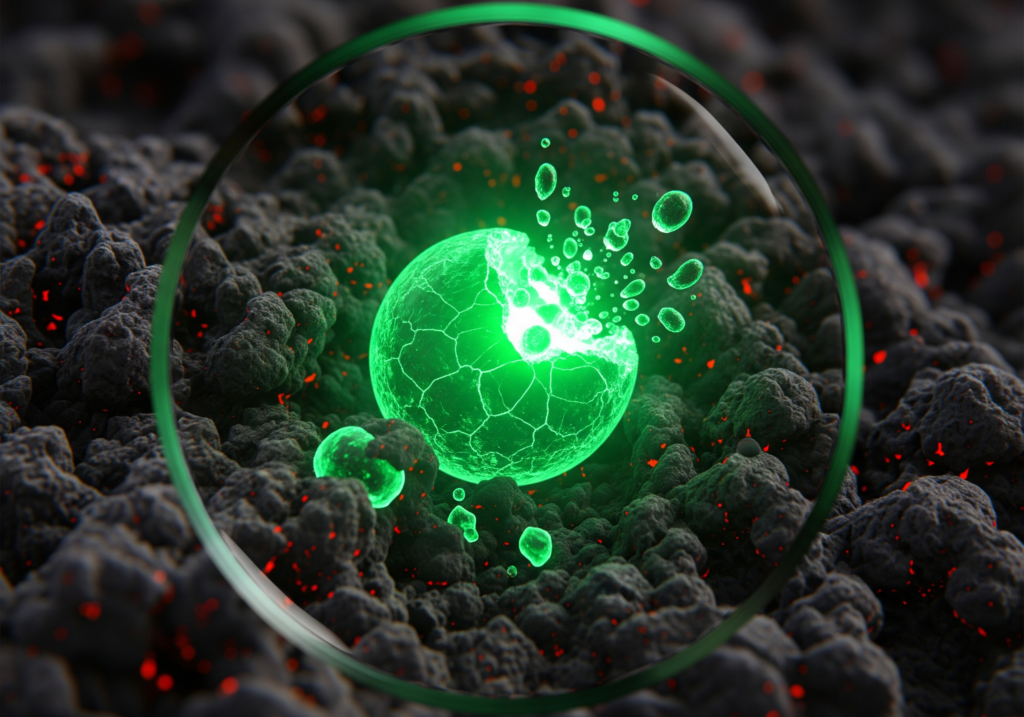 Emerald Explosion Under the Microscope