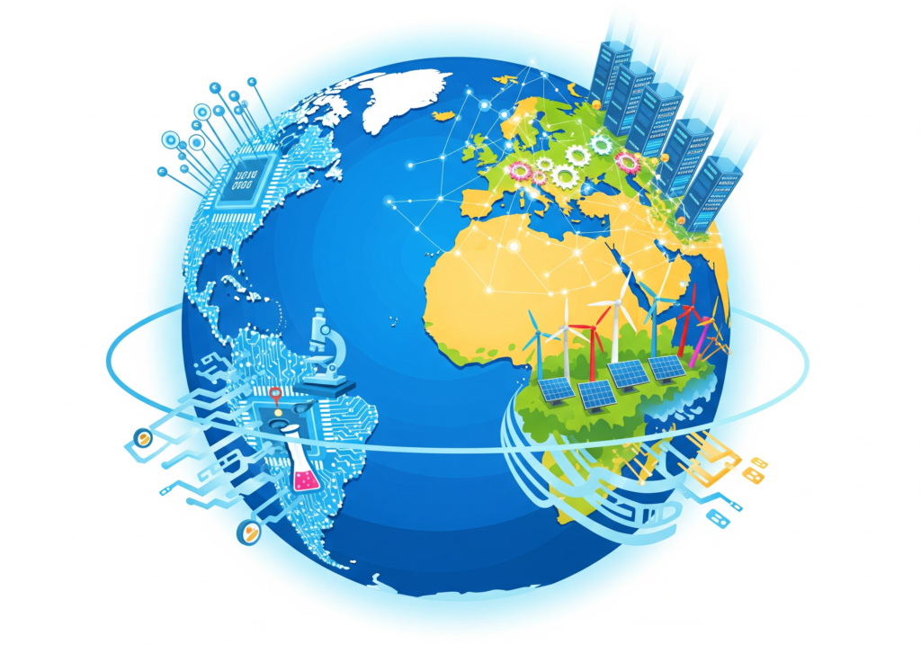 Innovative Continents of AI Progress
