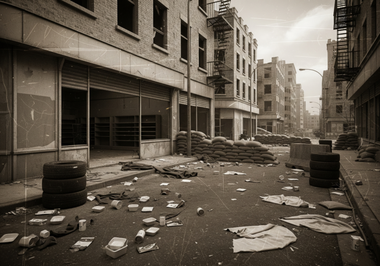 Isolation Amidst Urban Ruins