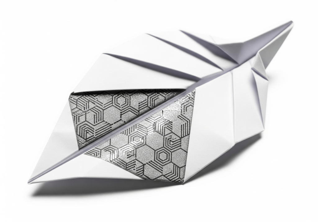 Origami Leaf with Smart Tattoo