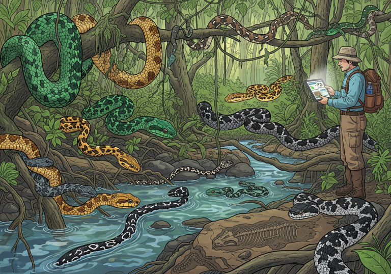 Serpent Diversity in Natural Habitat