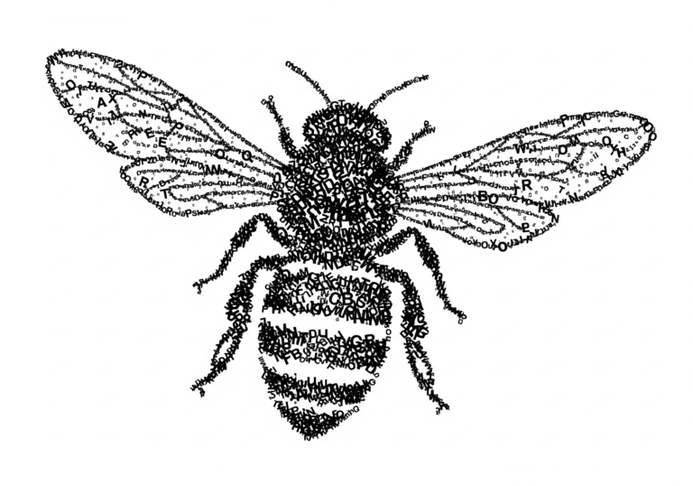 Typographic Bee Formation