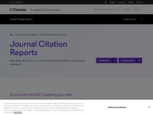 Rapports de citation de revues Clarivate (classement JCR)
