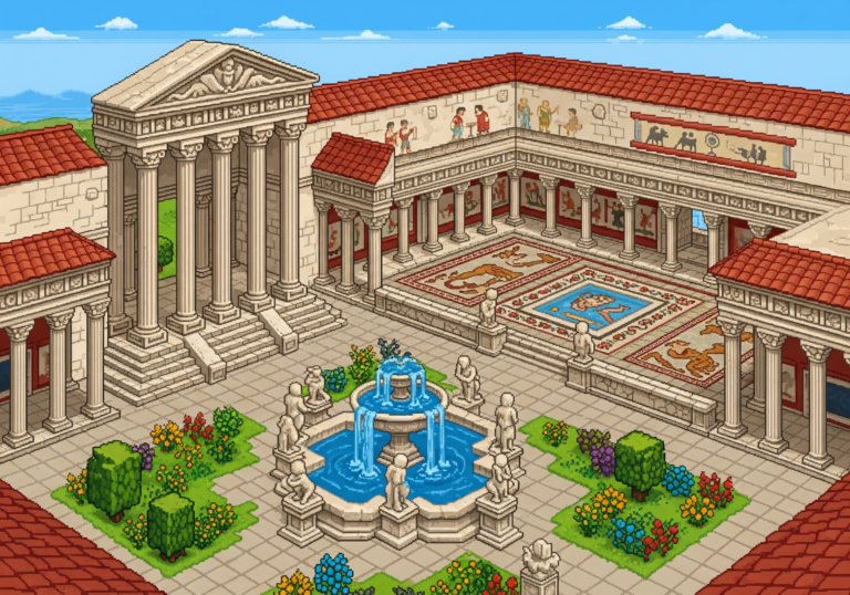 Ancient opulence in pixel form