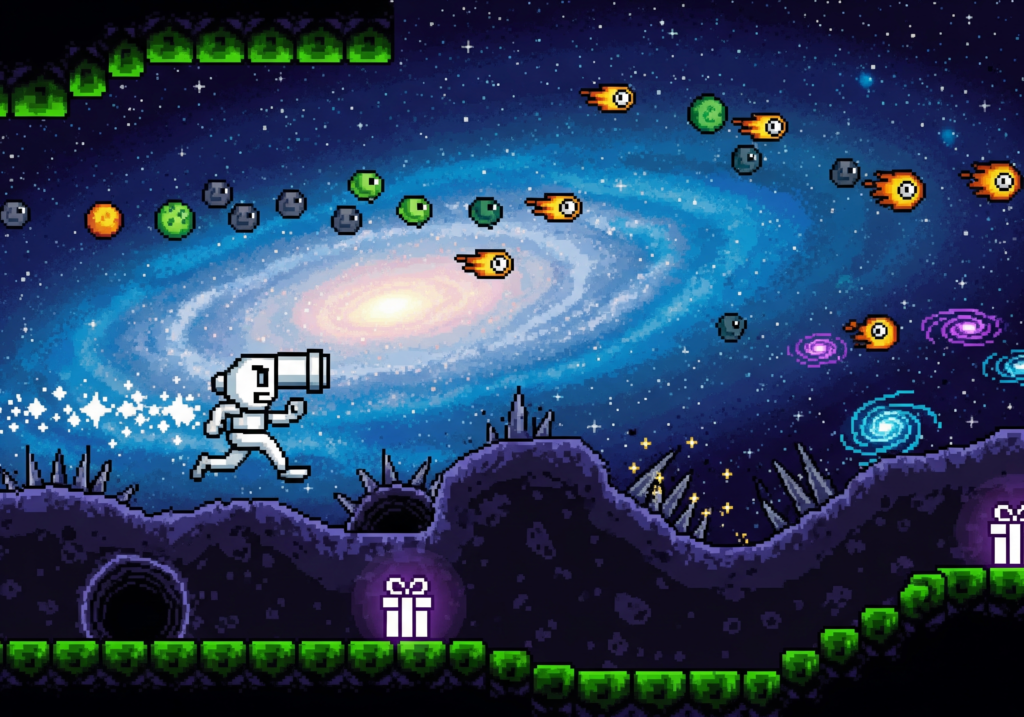 Galactic Adventure in Pixels