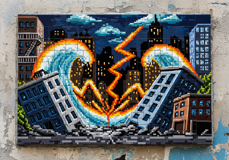 Seismic Waves in Urban Mosaic
