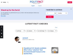 Outil de vérification des faits Politifact