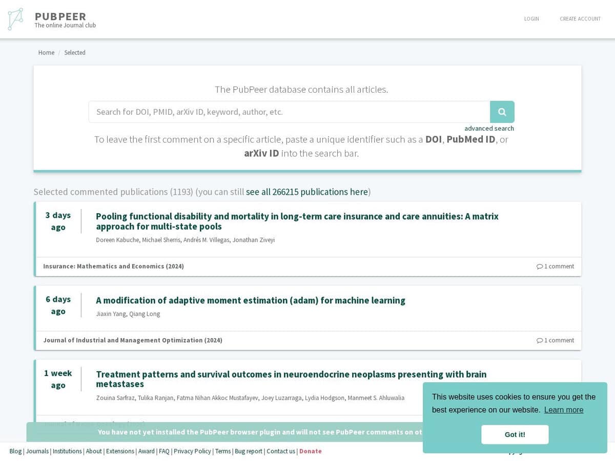 Forum di revisione post-pubblicazione di PubPeer