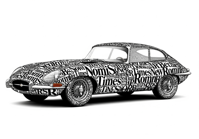 Typographic car composition